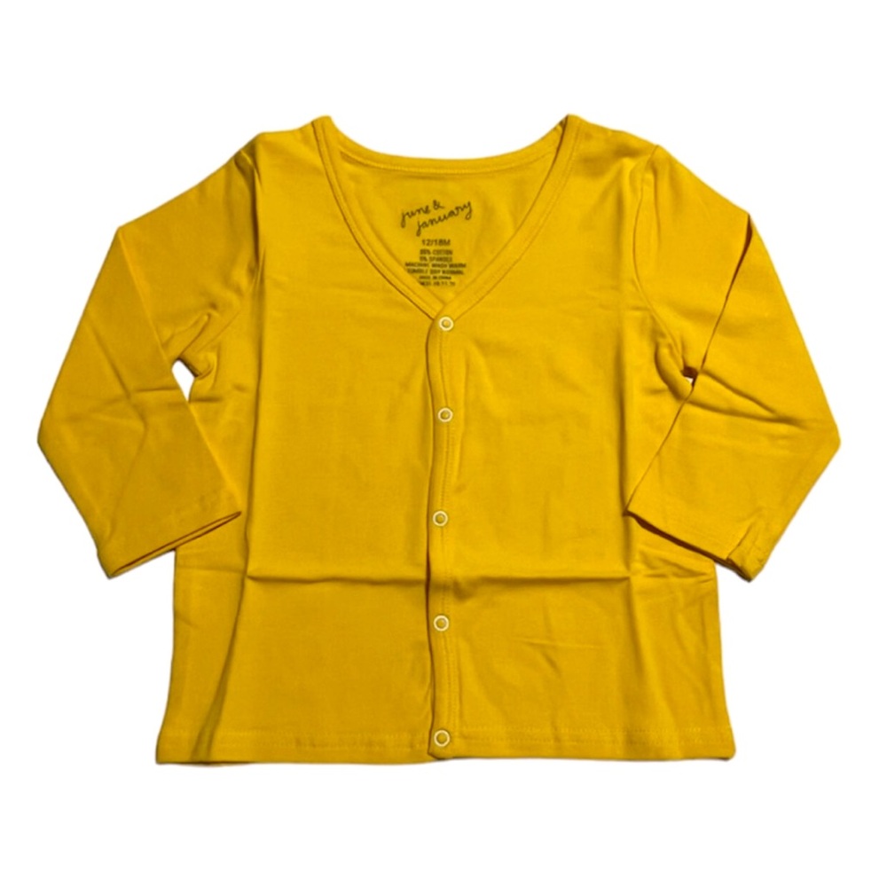 NEW! June & January Marigold snap front Cardigan 12-18 months